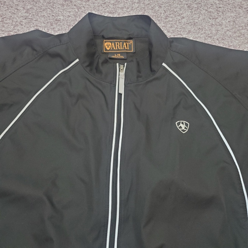Ariat Ideal Windbreaker Full Zip Lightweight Jacket Black Men's Large